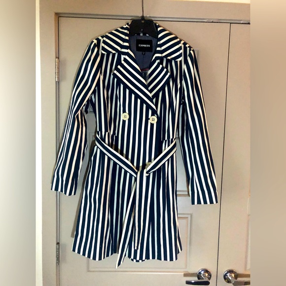 NWT Express striped trench jacket - Picture 1 of 5